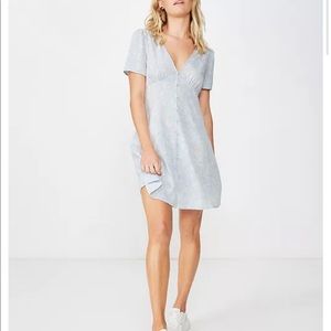 Cotton On Floral V Neck Button Dress